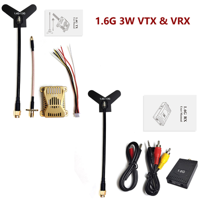 1.6Ghz 3W FPV VTX VRX 無人機のビデオ送信機と受信機