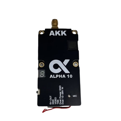 Akk Alpha 10 5.8GHz FPV VTX 10W、80チャンネル ドローンビデオ送信機 高出力、長距離、FPVレーシング&UAVシステム向け安定信号