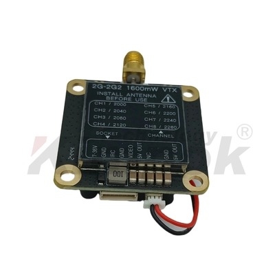 FPV 2.2G 1.6W VTXビデオトランスミッター 25mW 200mW 1600mW