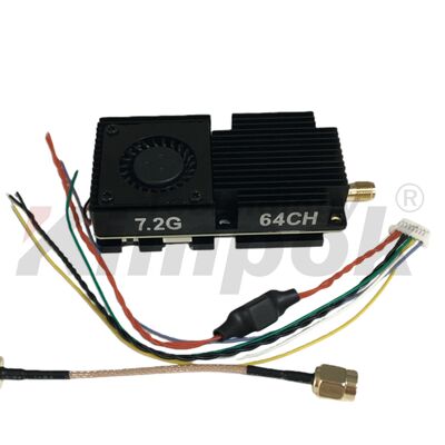 キンポク 超長距離 7.2G 10W VTX ドローン アクセサリー ビデオ トランスミッター 切り替える電源 UAV VTX 64CH イメージ トランスミッション 深?? メイド